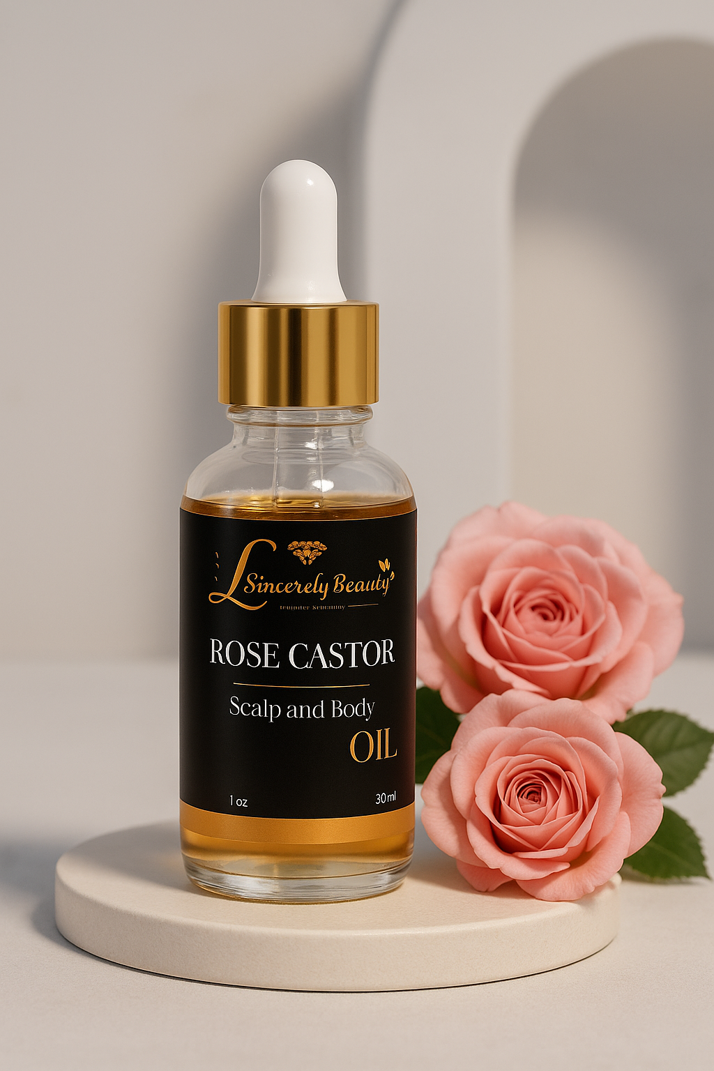 Rose Castor Hair And Body Oil